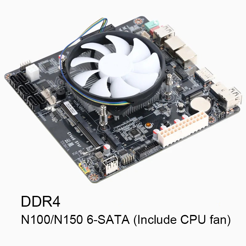 6-Bays N100/N150 NAS Motherboa - đánh giá và giá Nas Motherboard N100 6 Sata